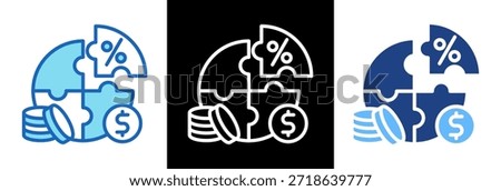 Dividend Icon triplestyle Vector Illustration