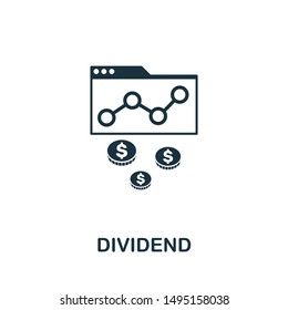 Dividend icon vector illustration. Creative sign from passive income icons collection. Filled flat Dividend icon for computer and mobile. Symbol, logo vector graphics.