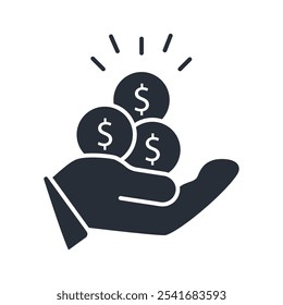 Dividend icon. vector.Editable stroke.linear style sign for use web design,logo.Symbol illustration.