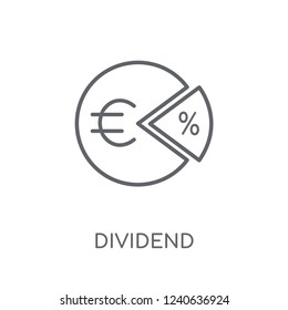 Dividend linear icon. Modern outline Dividend logo concept on white background from business collection. Suitable for use on web apps, mobile apps and print media.