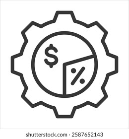 Dividend Outline Icon Vector Illustration