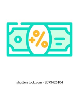 dividend passive income color icon vector. dividend passive income sign. isolated symbol illustration