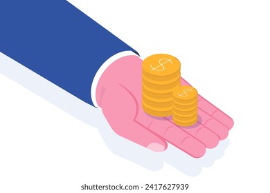 Dividend, passive income concept. Vector illustration.