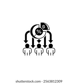 Dividend Payment Line Icon. linear style sign for mobile concept and web design. Outline vector icon.