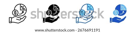 Dividend Policy Icon Set Multiple Style Collection