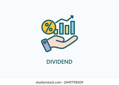 Dividend vector, icon or logo sign symbol illustration