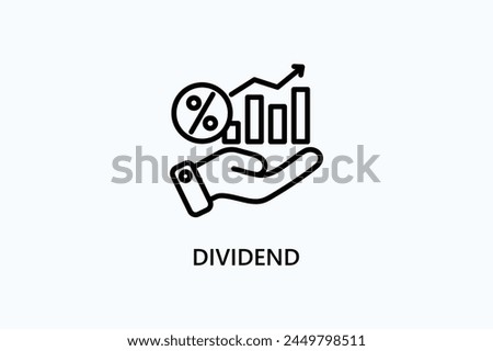Dividend vector, icon or logo sign symbol illustration