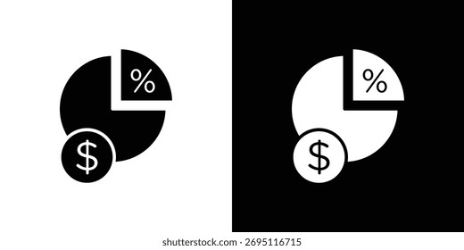 Dividend yield icon concept. silhouette icon.