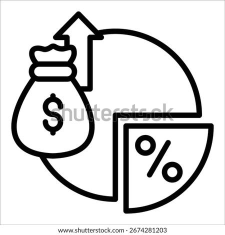 Dividend Yield Icon Element For Design