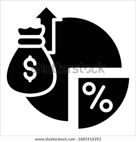 Dividend Yield Icon Element For Design