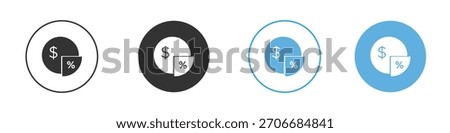Dividend yield icon Logo Template Design set