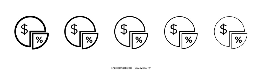 Icono de rendimiento de dividendos para el concepto móvil y el Diseño web.