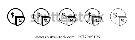 Dividend yield icon for mobile concept and web design.