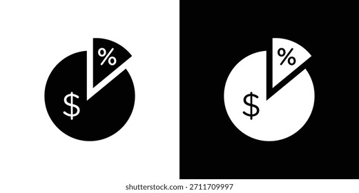 Dividend yield icon Set collection. Vector silhouette.