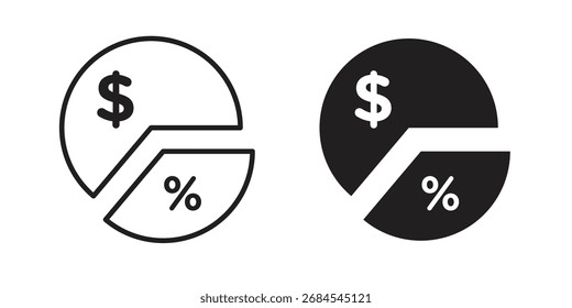 Dividend Yield Symbol Symbol Symbol und flachen Stil für App, Web und digitales Design.