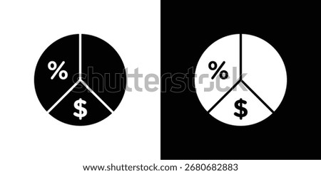 Dividend yield icon symbol. simple design editable.