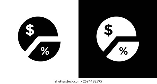 Dividend yield icon - Vector. Flat design style eps 10