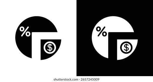 Dividenden-Icon Vektor-Logo-Vorlage für Grafik- und Webdesign.