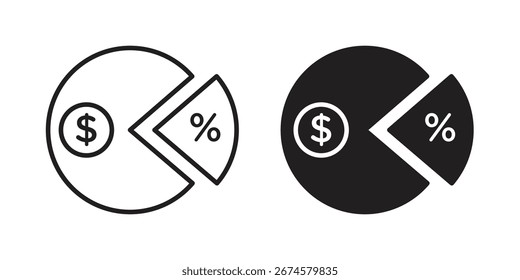 Dividend yield Icon Vektor, Zeichen und Symbol für Design, Website oder Apps Elemente.