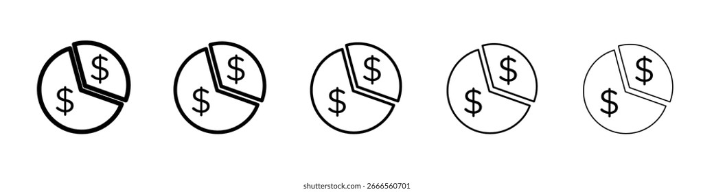 Icono de rendimiento de dividendos en estilo de Web. Ilustración vectorial. Eps10