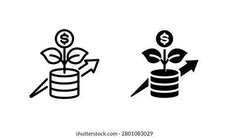 Dividend Yield Icons, Dual Style Icon Set