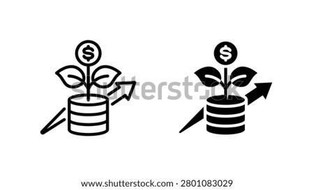 Dividend Yield Icons, Dual Style Icon Set