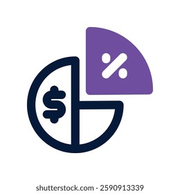 dividends dual tone icon. vector icon for your website, mobile, presentation, and logo design.