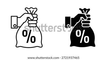 Dividends icon. Line with editable stroke and flat for Web