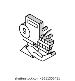 dividends money isometric icon vector. dividends money sign. isolated symbol illustration