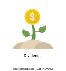 Dividends  vector Flat Icon Design illustration. Symbol on White background EPS 10 File