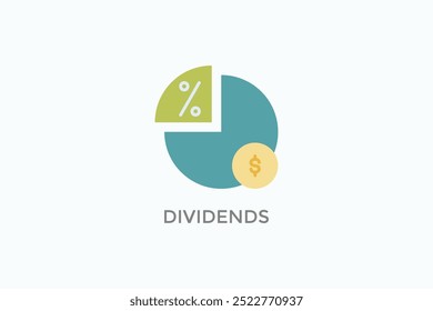 Ícone De Vetor De Dividendos Ou Ilustração De Logotipo