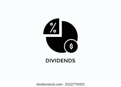 Dividends Vector Icon Or Logo Illustration