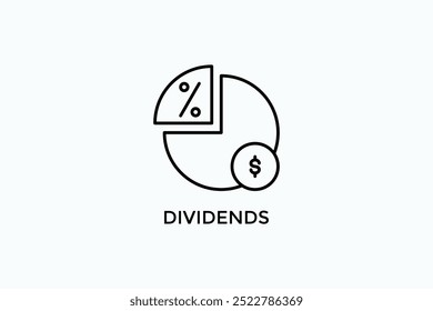 Dividends Vector Icon Or Logo Illustration
