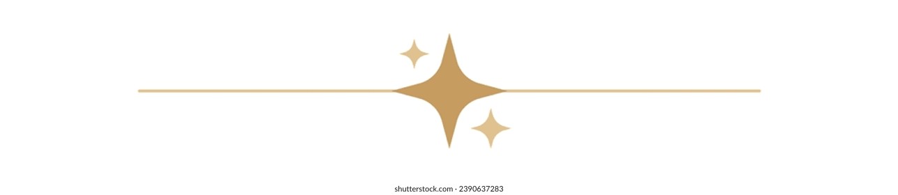 Divider with Aesthetic Star Christmas frame. holiday border horizontal line shape icon for decorative vintage doodle element, greeting card, invitation. design vector illustration