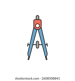 Divider Architecture Compass Icon Vector Template