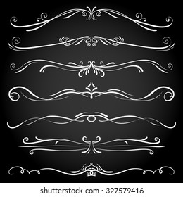 Vector Set Pattern Brushes Dividers Vintage Stock Vector (Royalty Free ...