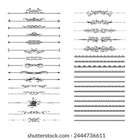 Colección de diseño de Vector divisor y borde