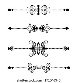 Divider. Calligraphic elements