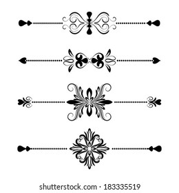 Divider. Calligraphic elements