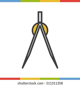 Divider color icon. Isolated vector illustration