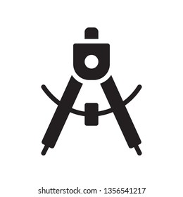 Divider, compass icon in trendy glyph style design. Vector graphic illustration. Divider icon for website design, app, logo, and ui. Vector file. EPS 10