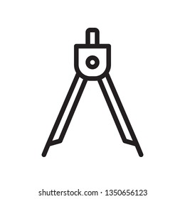Divider, compass icon in trendy outline style design. Vector graphic illustration. Divider icon for website design, app, logo, and ui. Editable vector stroke. EPS 10.