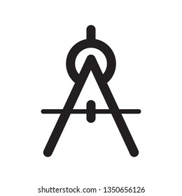 Divider, compass icon in trendy outline style design. Vector graphic illustration. Divider icon for website design, app, logo, and ui. Editable vector stroke. EPS 10.