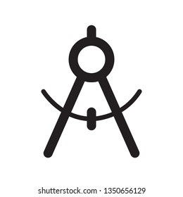 Divider, compass icon in trendy outline style design. Vector graphic illustration. Divider icon for website design, app, logo, and ui. Editable vector stroke. EPS 10.