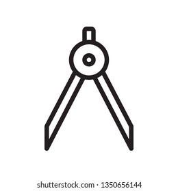 Divider, compass icon in trendy outline style design. Vector graphic illustration. Divider icon for website design, app, logo, and ui. Editable vector stroke. EPS 10.