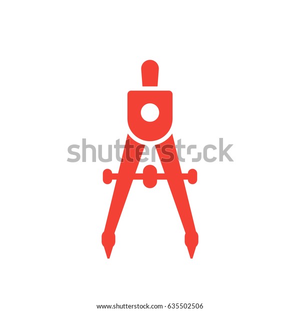 divider, compass vector icon\
on white