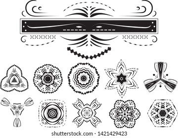 Divider and Complementary Shapes Vector Mandala