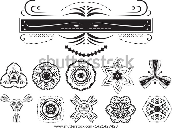 Divider and\
Complementary Shapes Vector\
Mandala