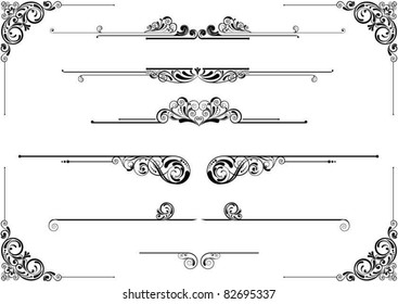 Divider and corner floral design