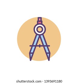 Divider filled color vector icon